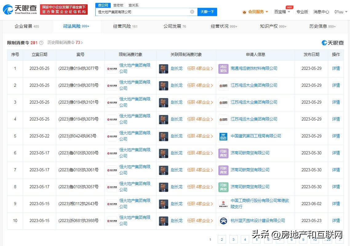 恒大地产再被强制执行36亿,恒大地产再被强制执行41.83亿