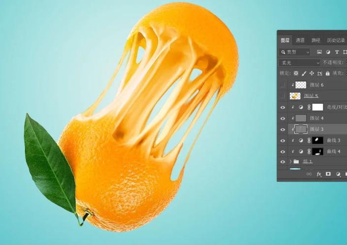 ps创意橙子制作教程,ps人脸与花创意合成