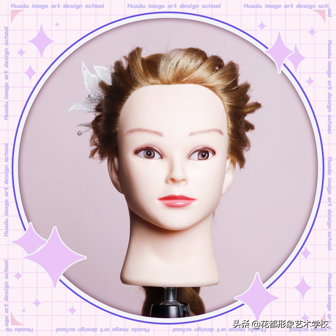 唯美学生编发教程,学化妆学美甲来花都