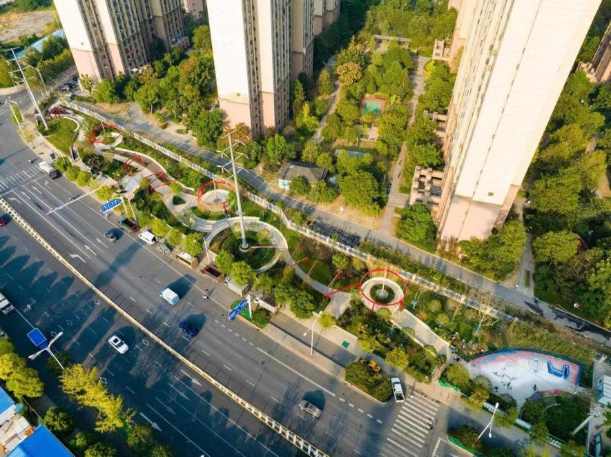 口袋公园生态美景,口袋公园小景观