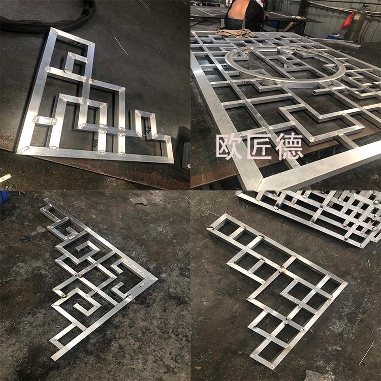 不锈钢木纹热转印屏风,仿木纹铝格栅屏风