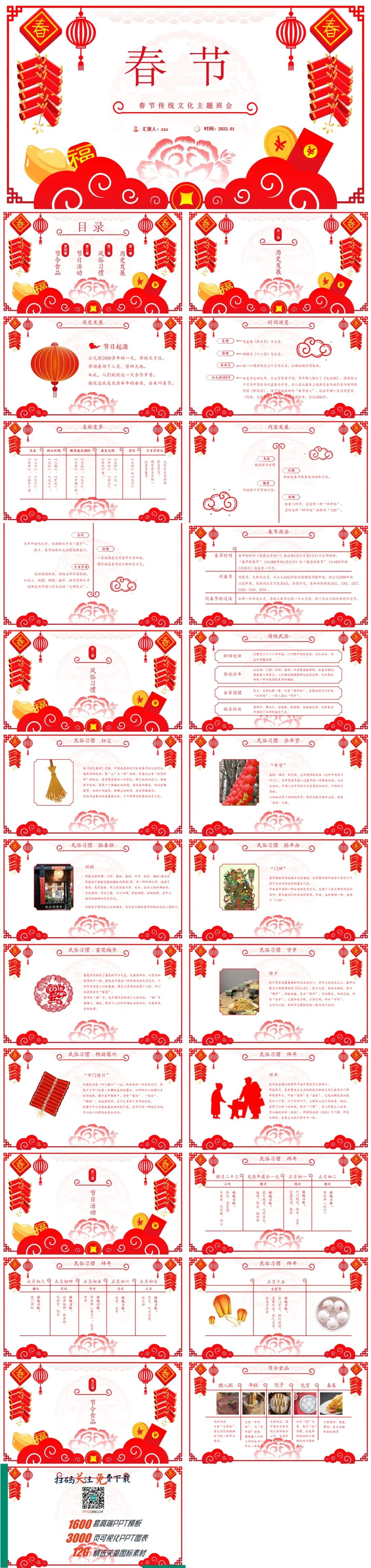 7套新年春节主题PPT模板，中国风喜庆除夕新春PPT来了