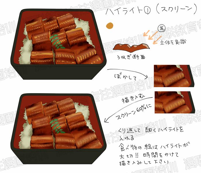 漫画食物的画法,怎么画鳗鱼