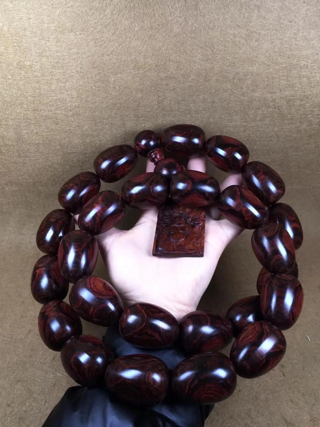 顶级海南黄花梨鬼脸手串,海南黄花梨手串一串多少克