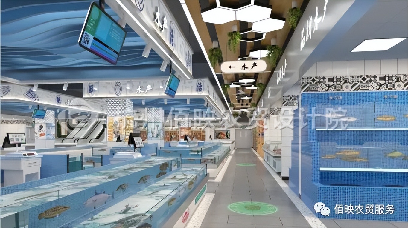 菜市场水果摊位陈列装修款式,农贸市场最好的陈列方法和标准