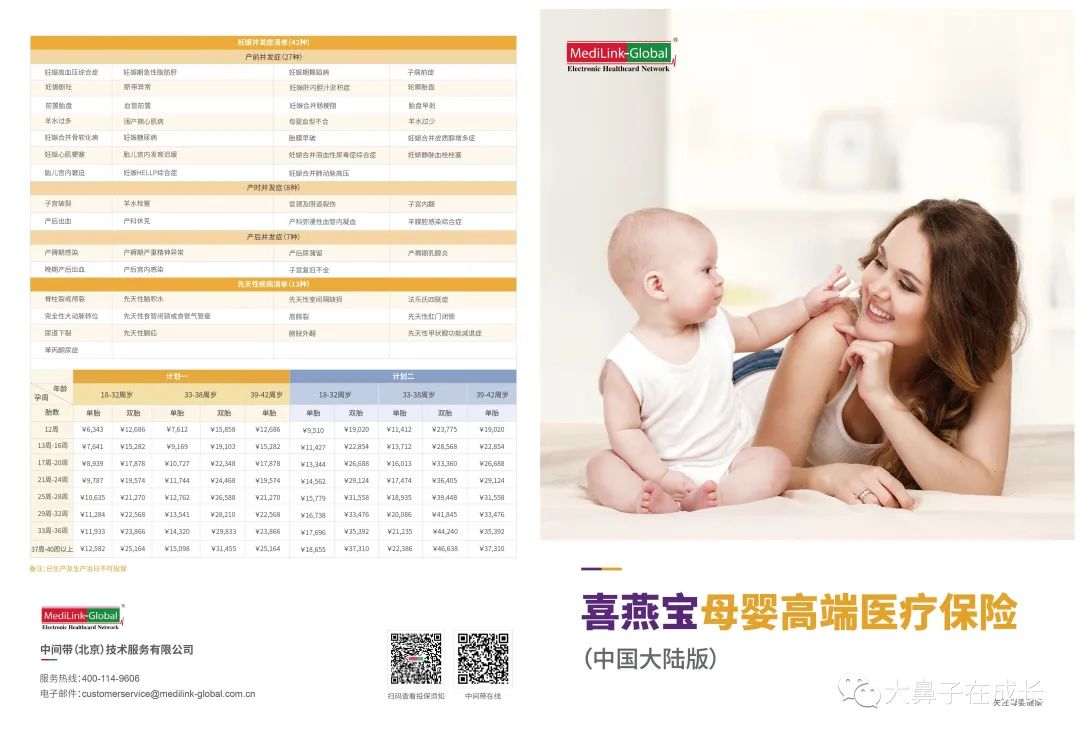 孕中险,孕期保险及胎儿保险