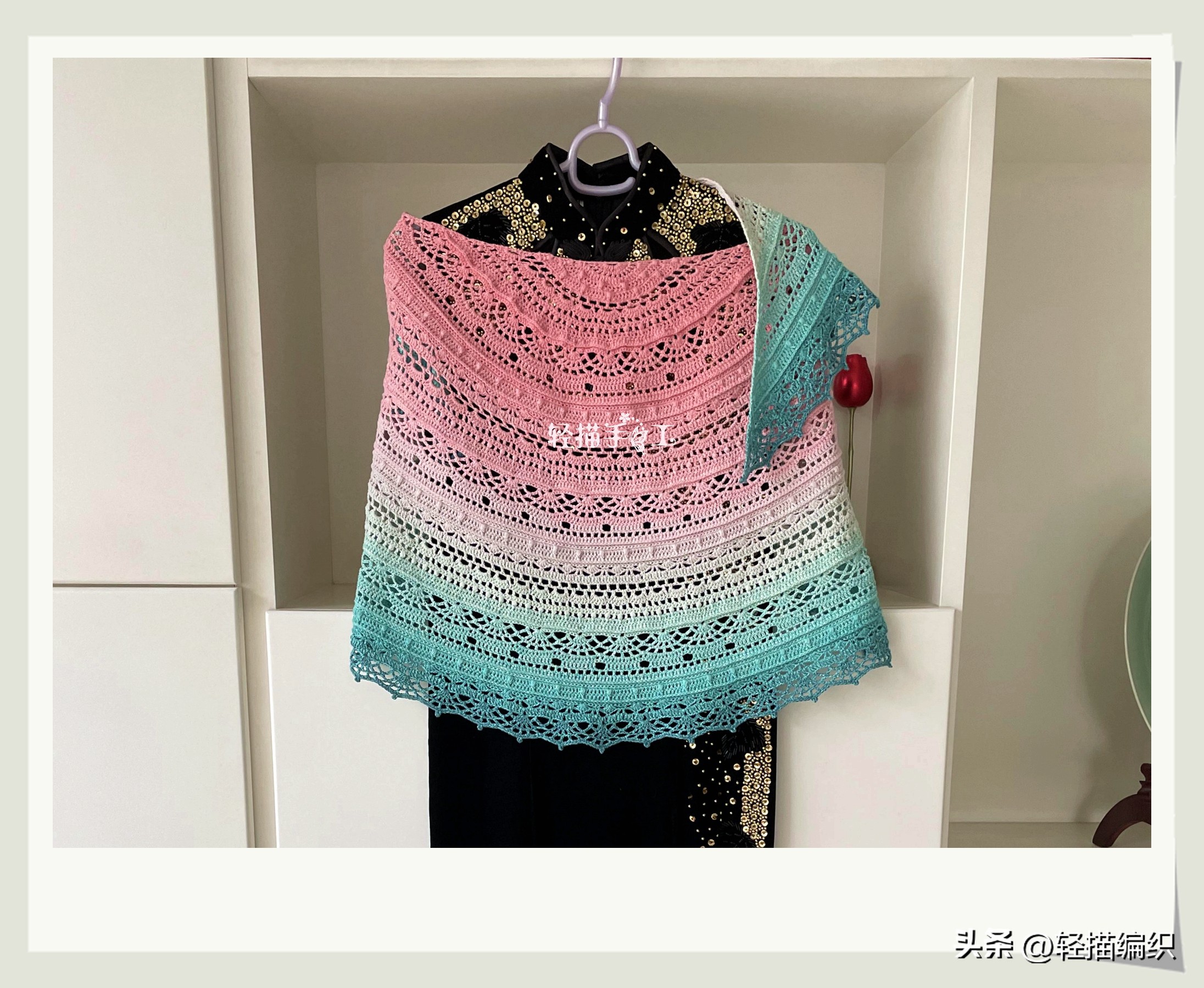 短段染披肩,长段染披肩