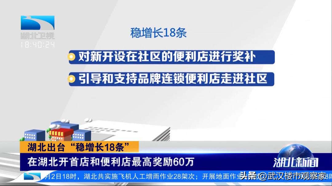 快讯｜湖北出台“稳增长18条”,在湖北开首店和便利店最高奖励60万