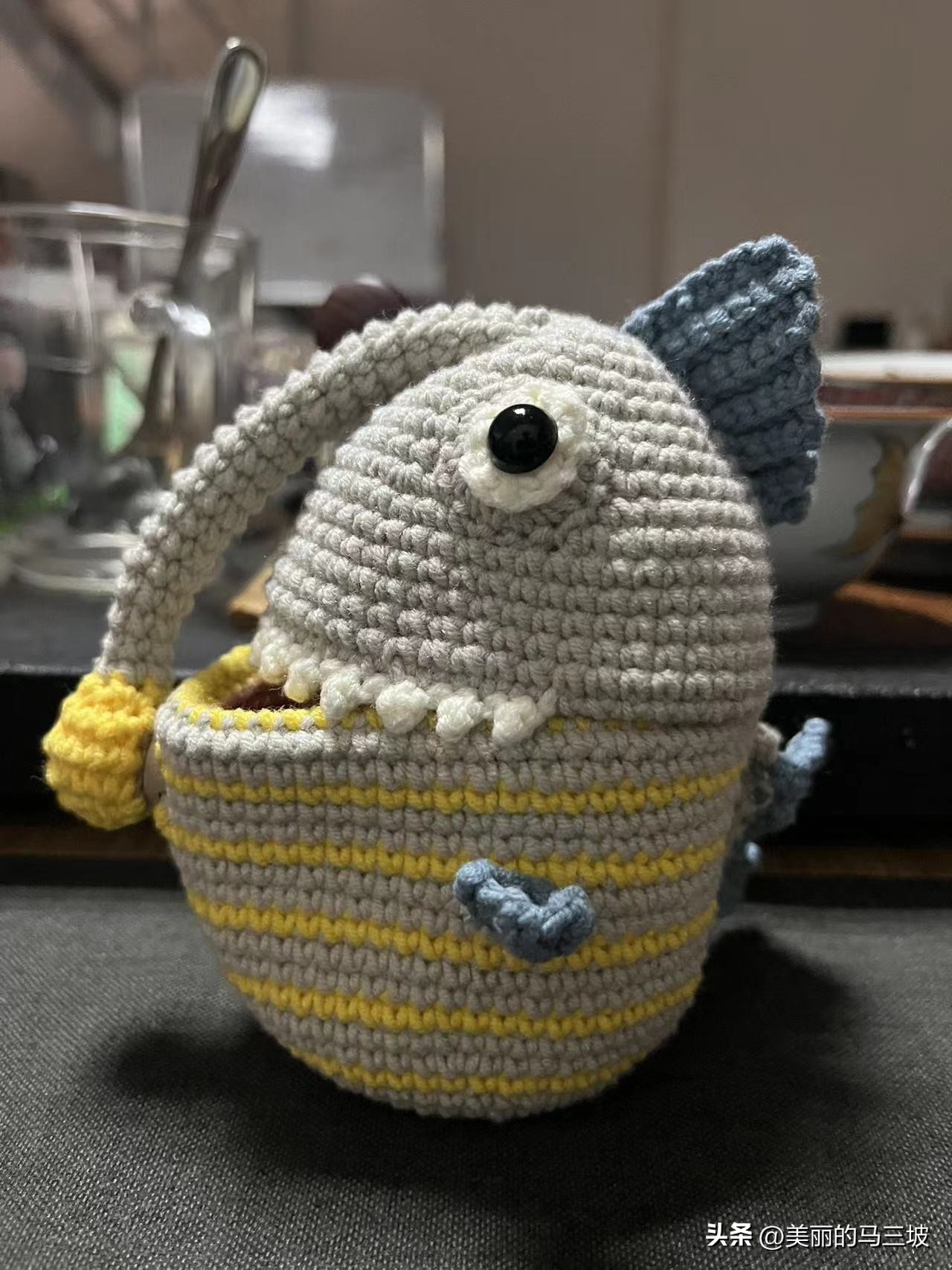 灯笼鱼钥匙包钩织教程,小老虎灯笼钩织教程