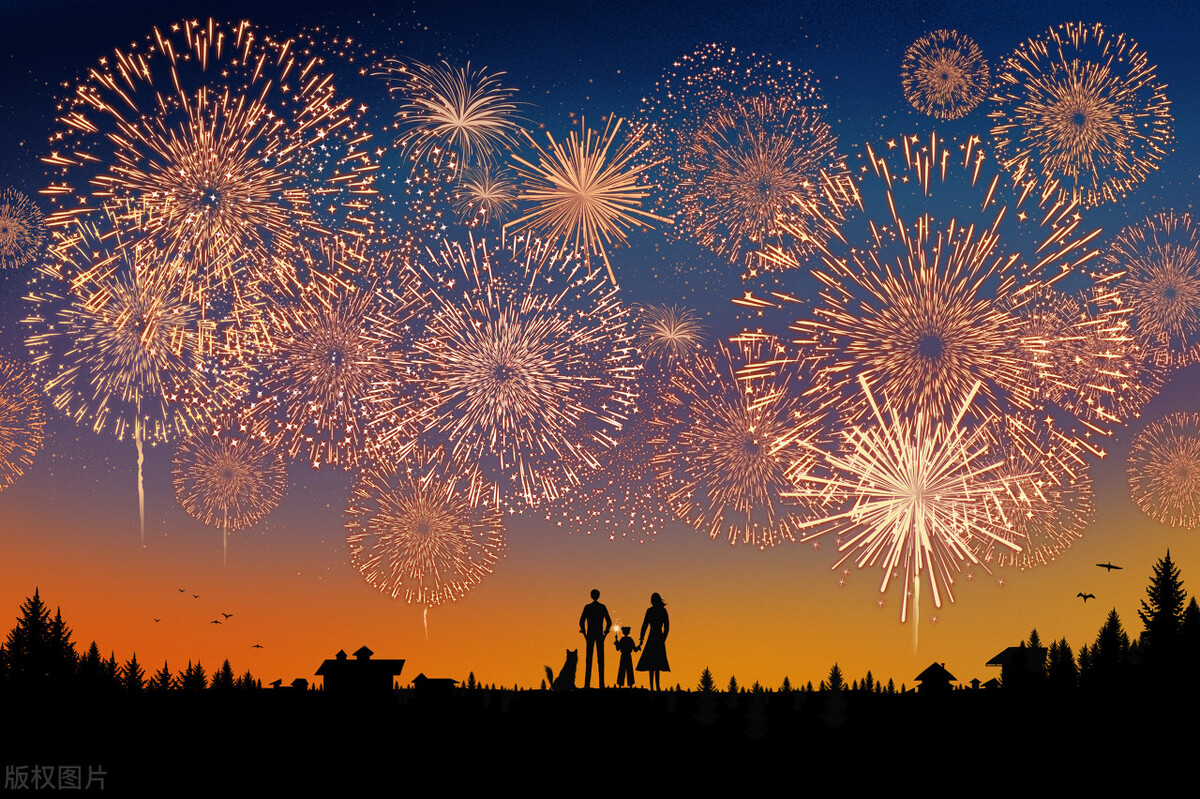 春节的年味儿是烟花赋予的，读12句古诗词里的烟花璀璨！