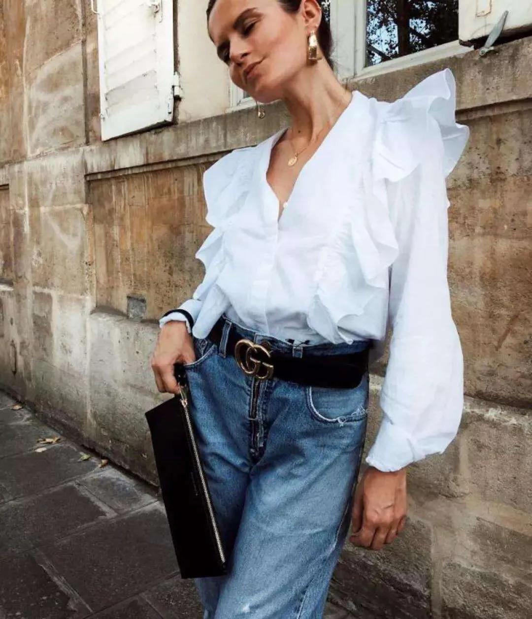 法式衬衫的各种穿搭风,法式轻奢衬衫高级感小众上衣