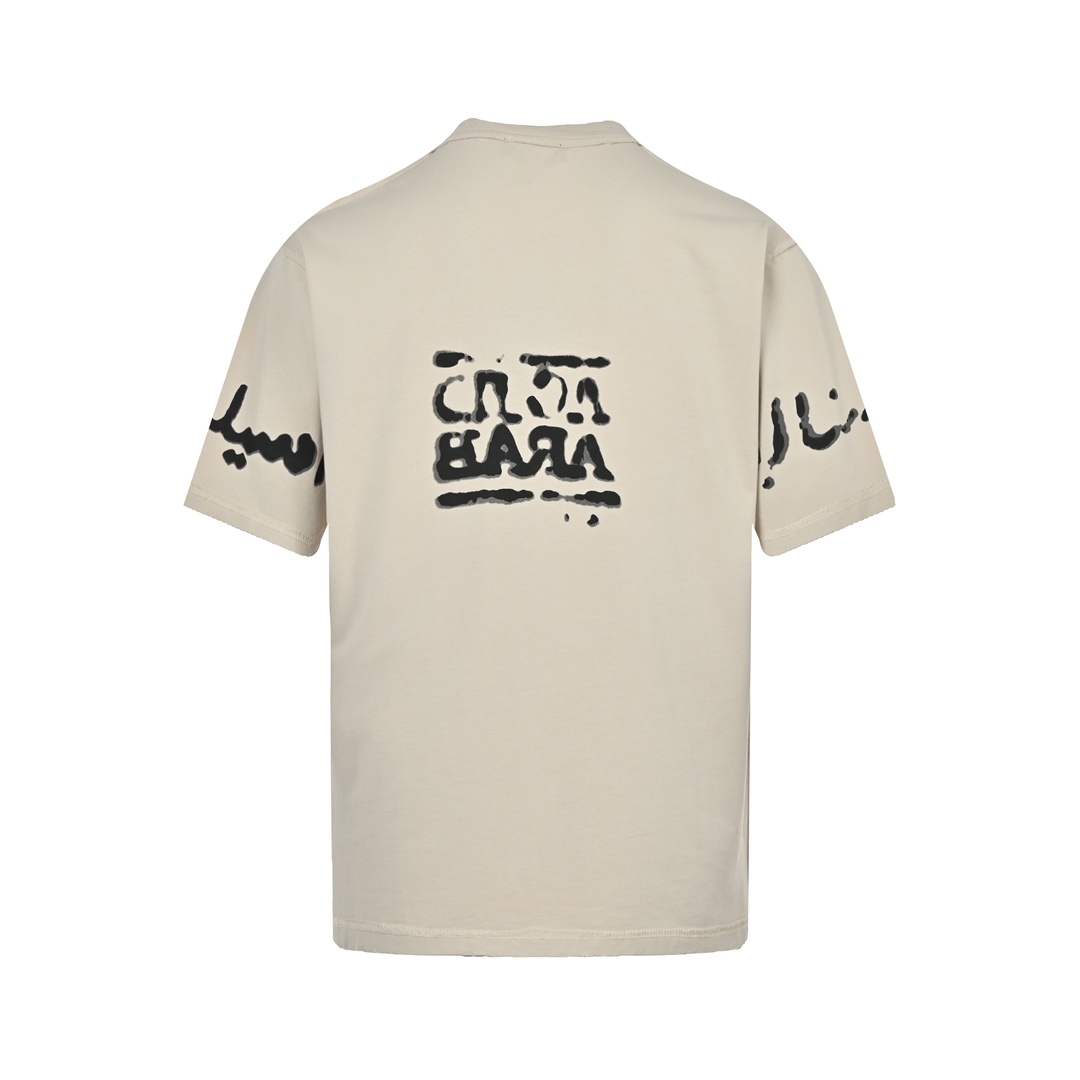 balenciaga巴黎家字母印花短袖,balenciaga短袖新款泼墨印花