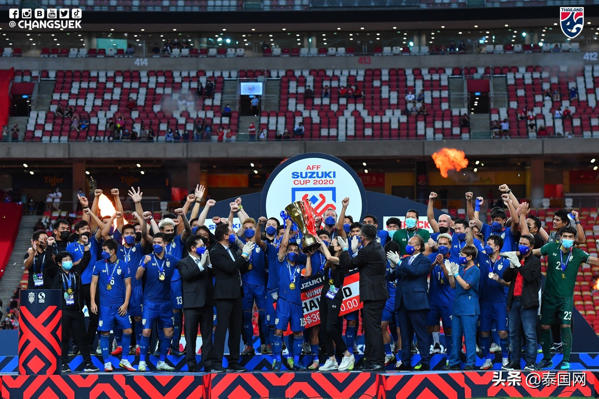 东盟杯泰国队第6次夺冠，成史上最成功球队
