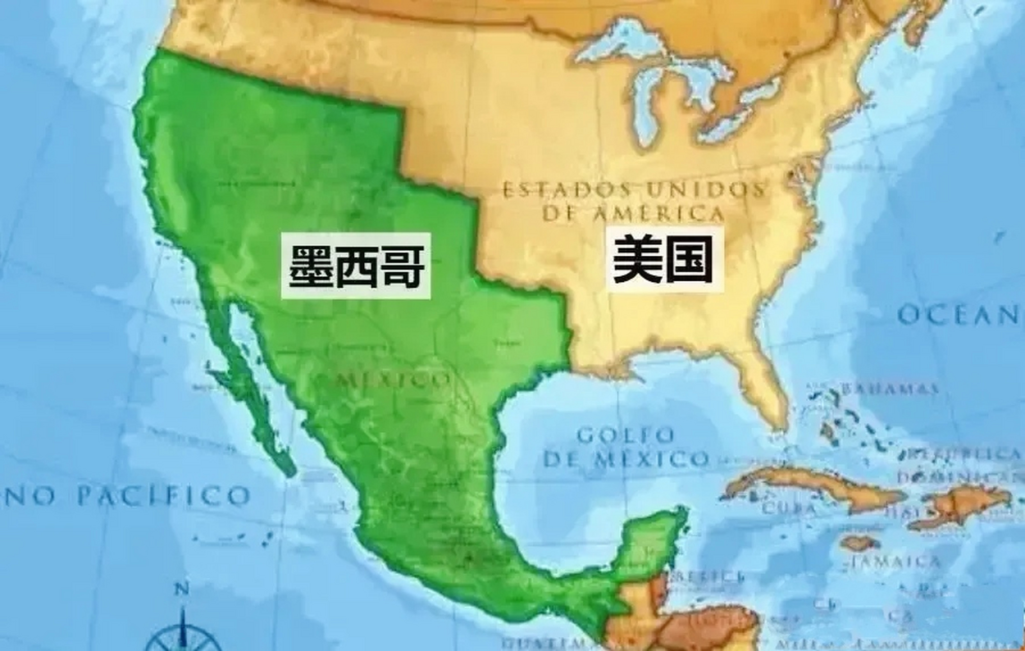 美国吞并了墨西哥多少领土,美国吞并的墨西哥领土有多大