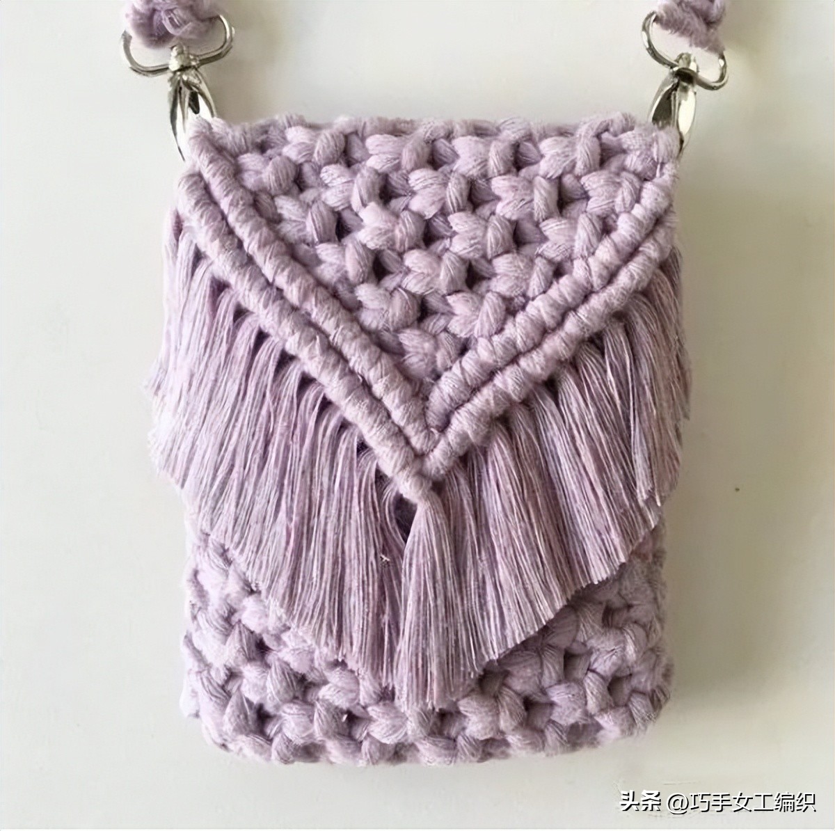 自己用绳子编一个东西,绳子编小包教程