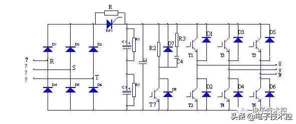 变频器恒压供水一拖二电路原理图,变频器过流保护电路原理图