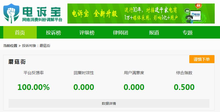 蘑菇街保证金2000怎么退,电诉宝投诉怎么取消