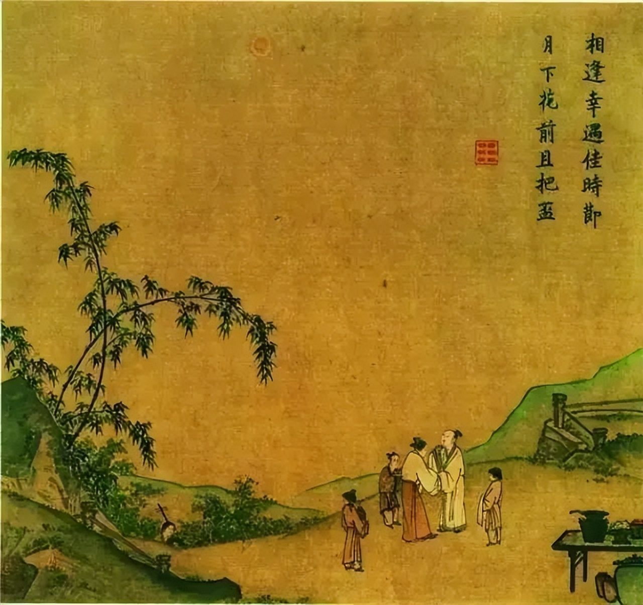 秋天黄叶山水的国画,9幅国画里的秋天竟这么美