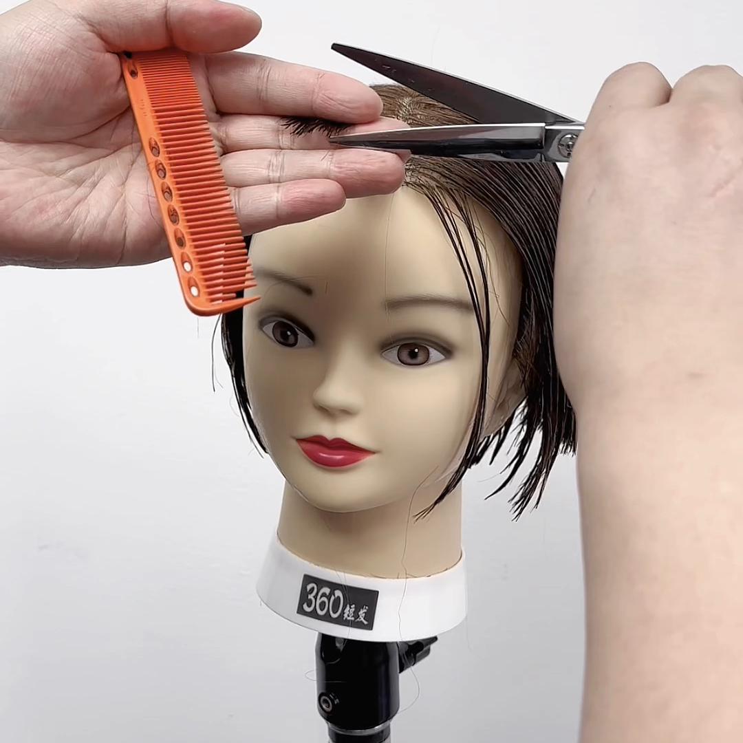 甜美挂耳短发裁剪教程，夏天发型师必学的短发#剪发教程