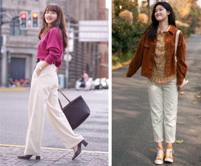 小白裤这样穿才不low还倍显高级感,好看的休闲百搭的小白裤