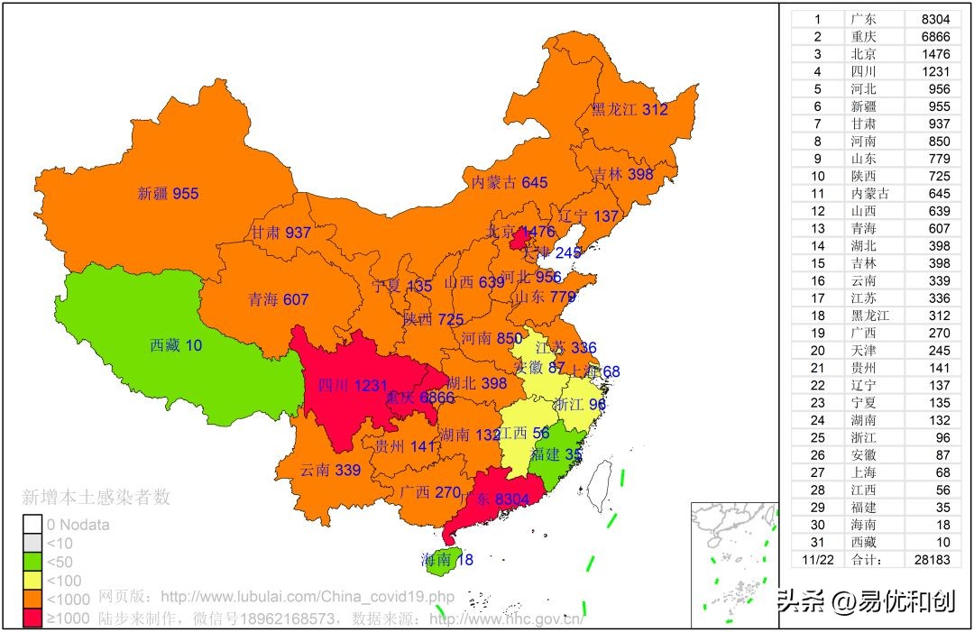 疫情最新通报全国疫情排名,国内国外疫情最新报告数据