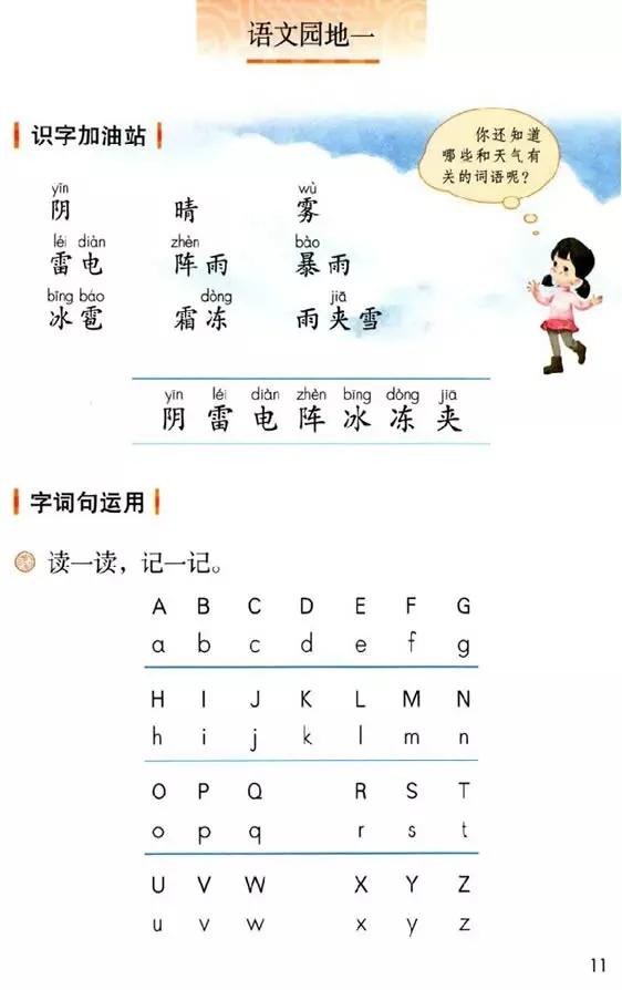 人教版小学语文一年级下册课本（电子版）寒假预习，快收藏
