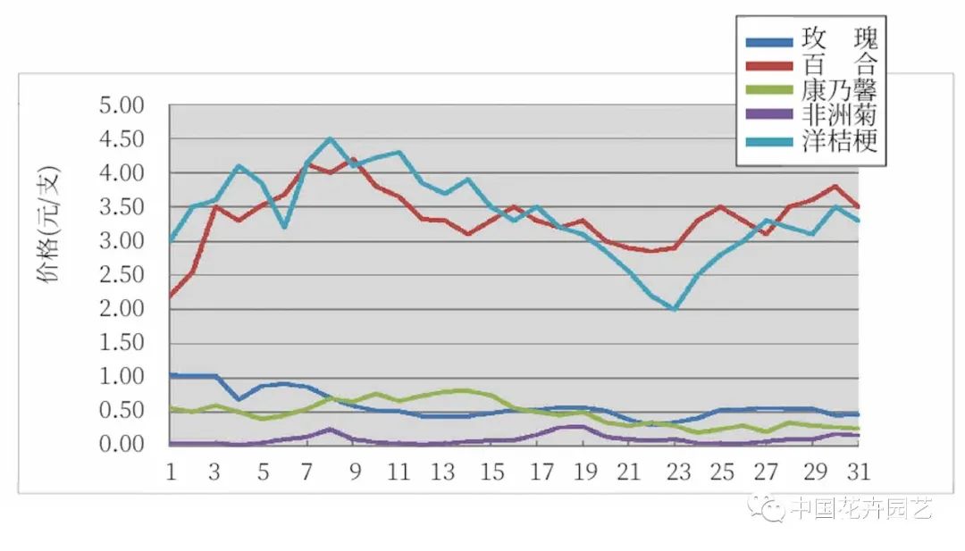 KIFA广州沈阳成都郑州昆明台北日本8月切花|行情