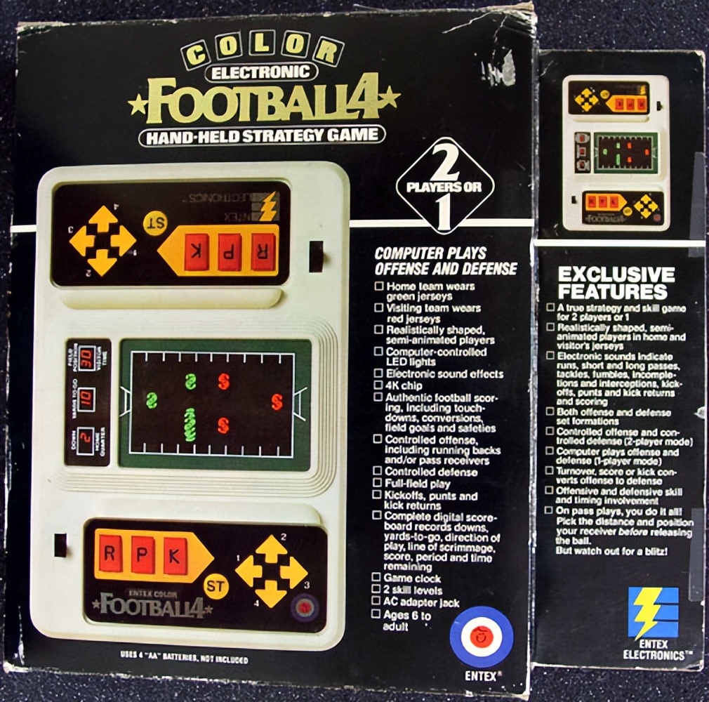 Entex掌机拾遗：美泰电子橄榄球太疯狂，Entex似乎卑微多了