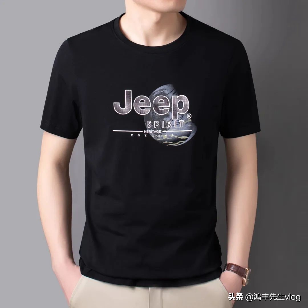 jeep短袖t恤专卖店男装翻领,jeep短袖t恤男纯棉官方正品