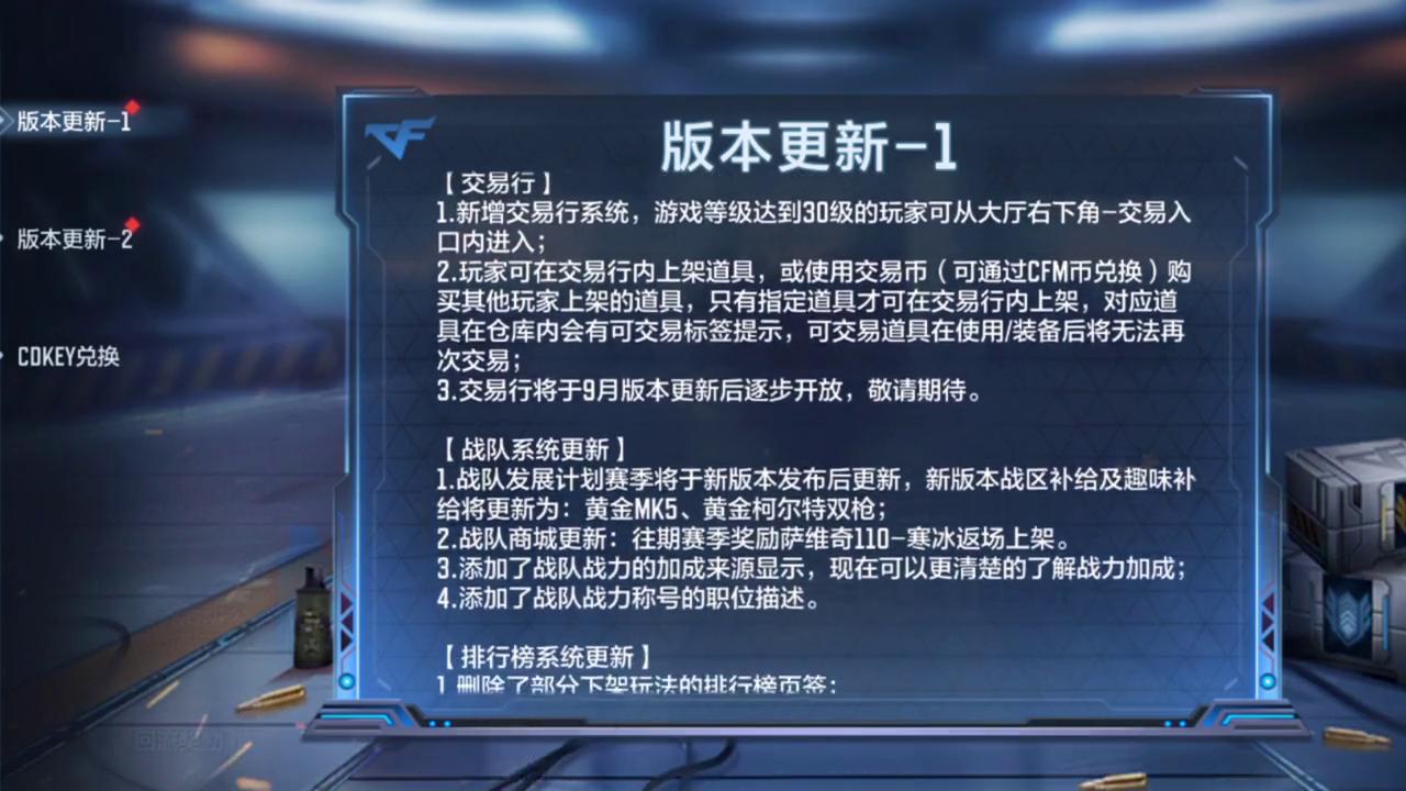 cf手游更新公告最新时间,cf手游下一个新版本爆料8月份