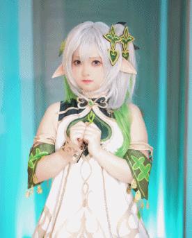 cos小草神路人视角,女版小草神cosplay
