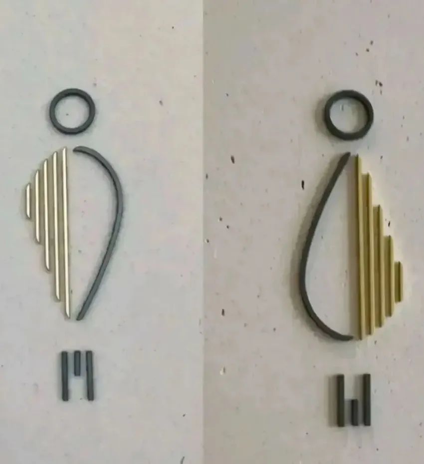 厕所设计标志理念介绍,厕所标识创意设计