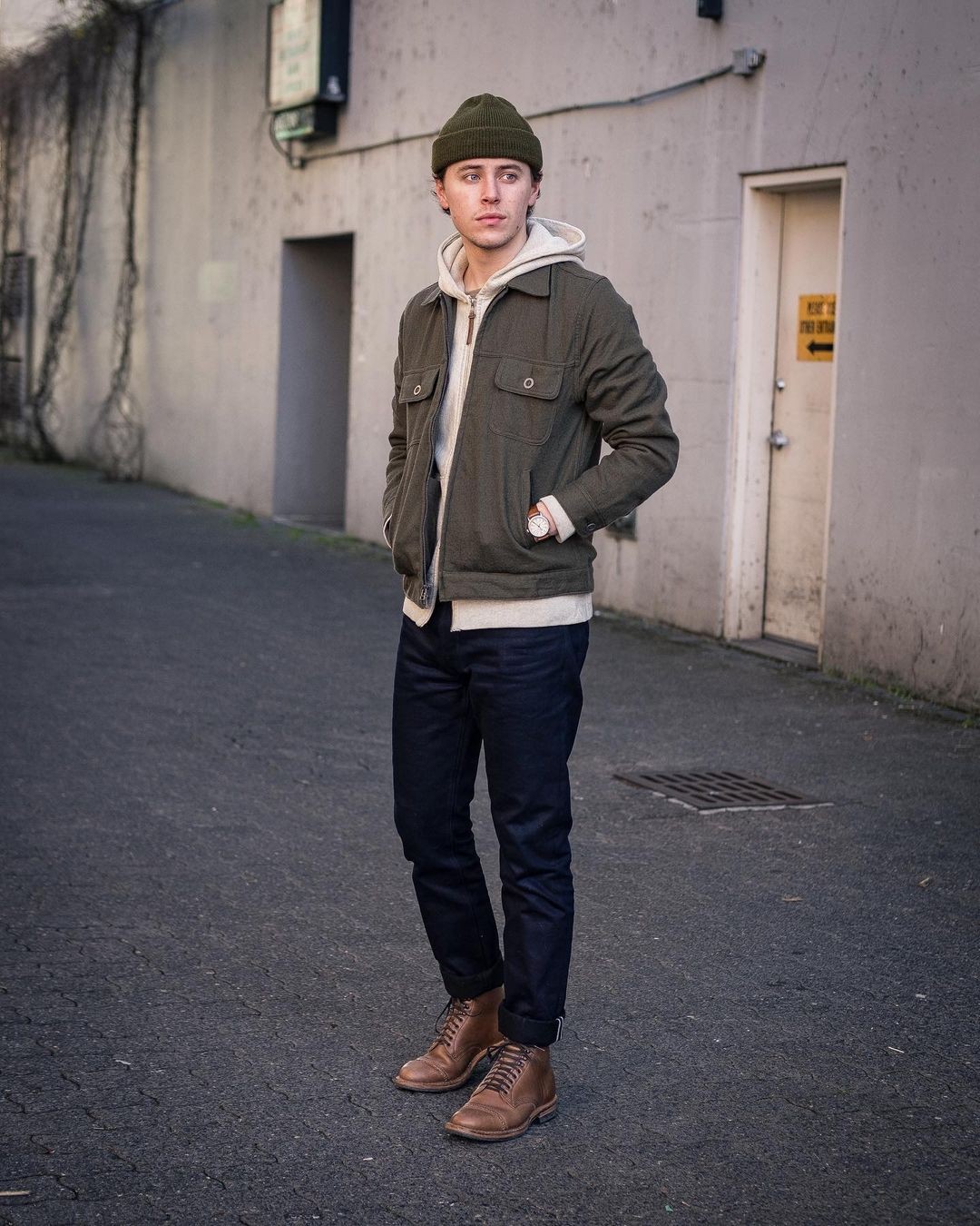 男士穿搭春季搭配高级感工装风,复古工装风搭配男