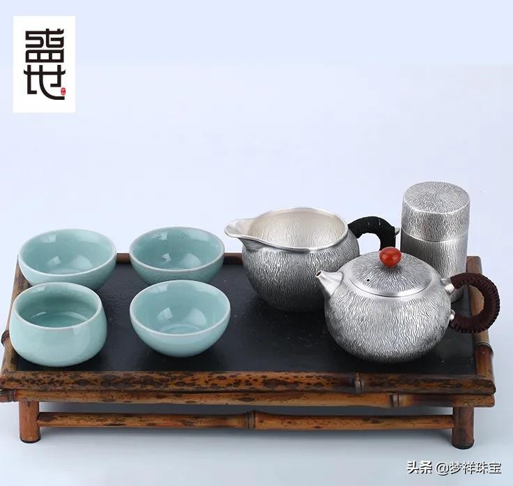 梦祥银珐琅茶具套装价格,梦祥盛世