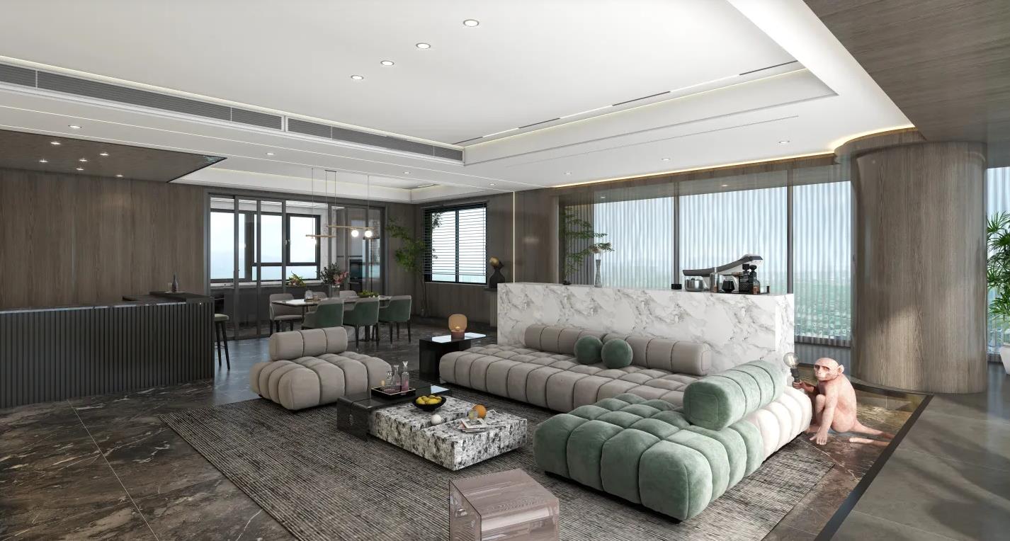 家装风格效果图大全轻奢110平,轻奢风格家装餐厅平面图