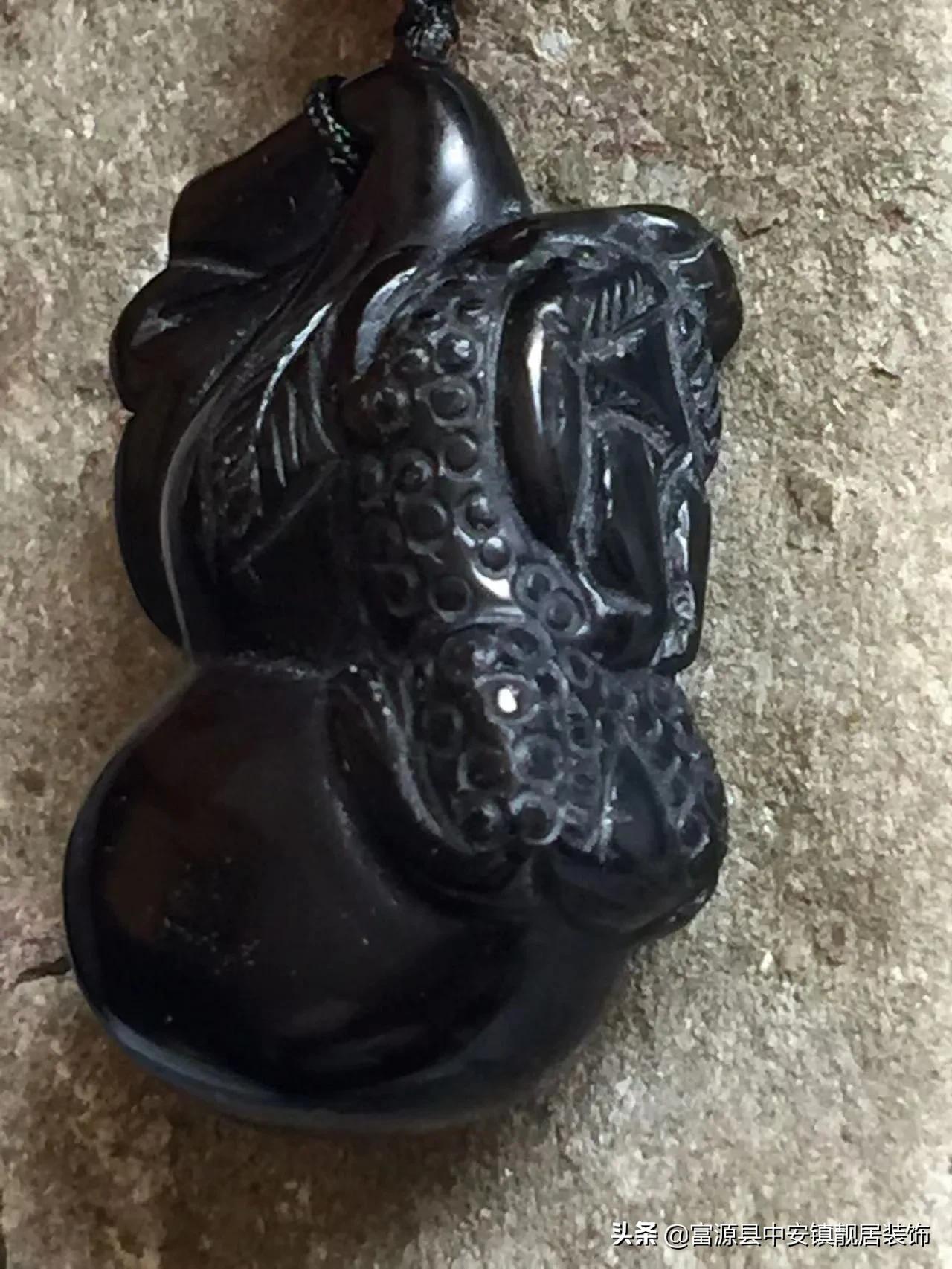 黑曜石单珠雕刻,黑曜石吊坠免费刻字