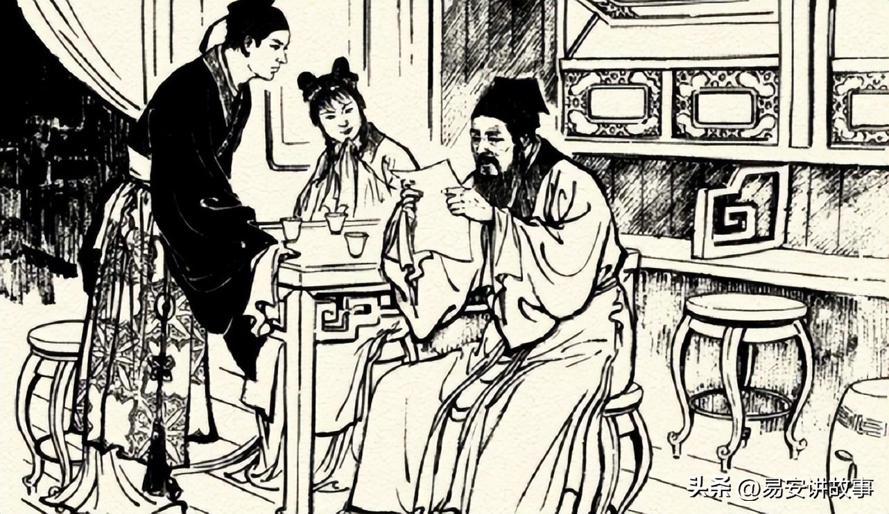 中国民间故事书生插图,民间故事书生画美人