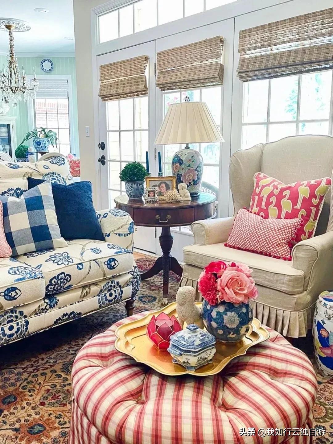 复古美式小家，铺上波斯地毯瞬间变温馨