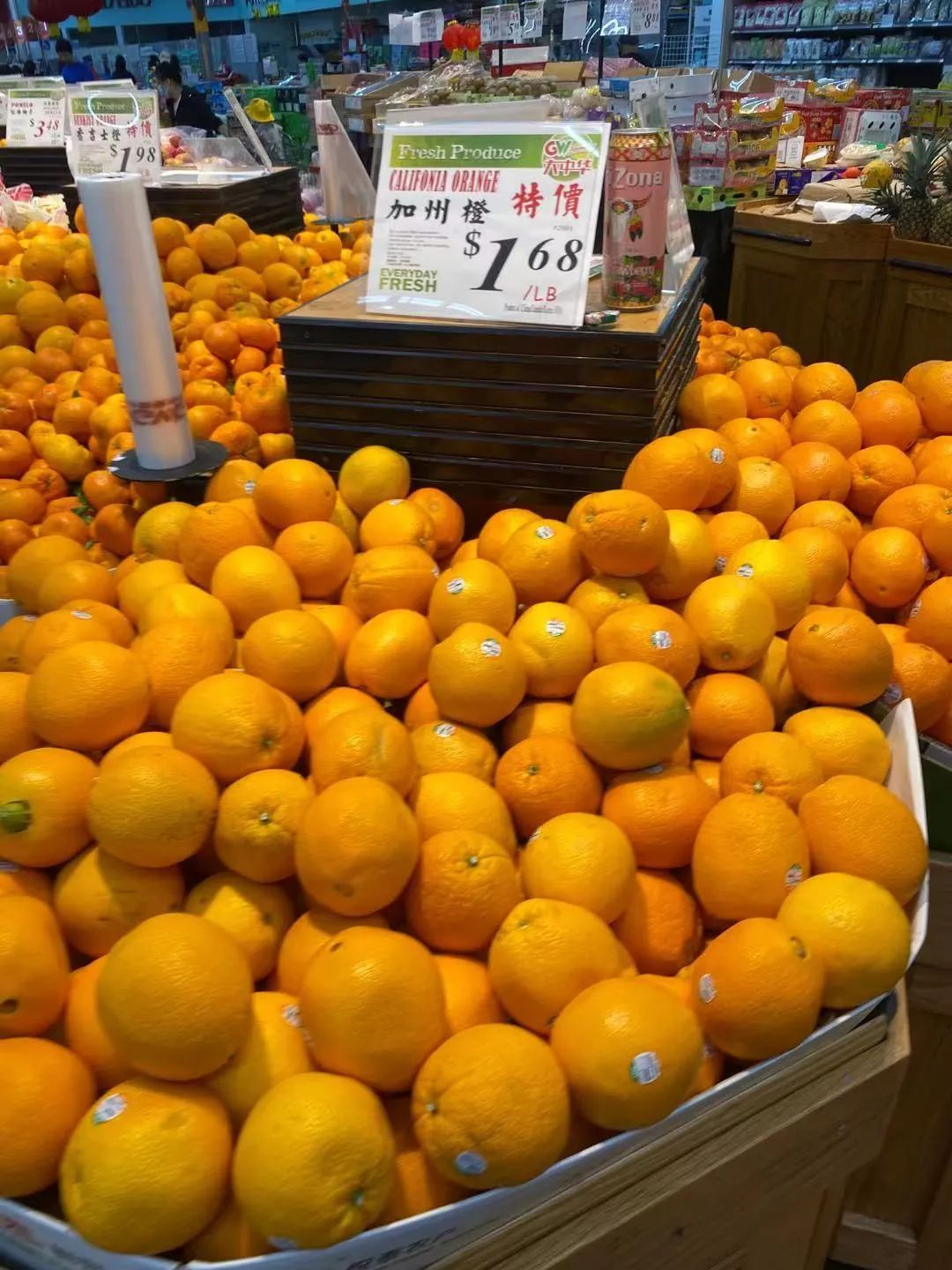 美国的中国超市物价,国外超市真实物价