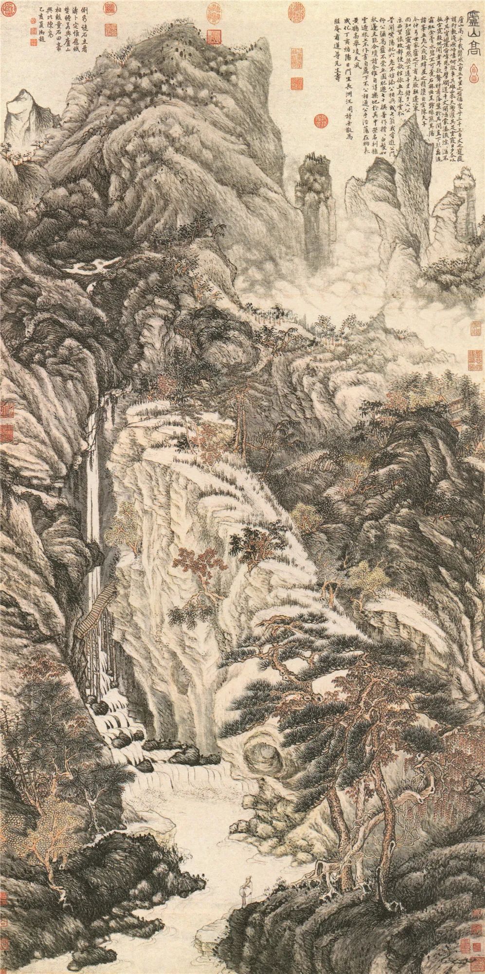 山水画入门临摹作品,山水画入门线条练习