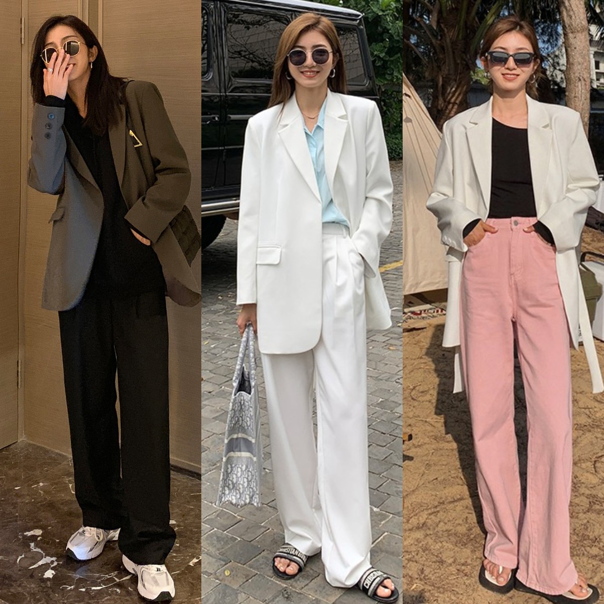 高腰显瘦阔腿直筒裤小个子,显高显瘦显腿长的高腰裤小个子穿