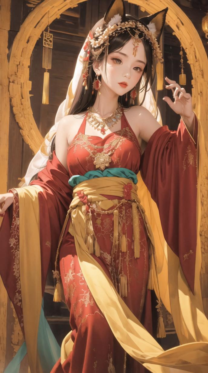 二次元白狐美女壁纸图片,二次元美图兽耳娘壁纸