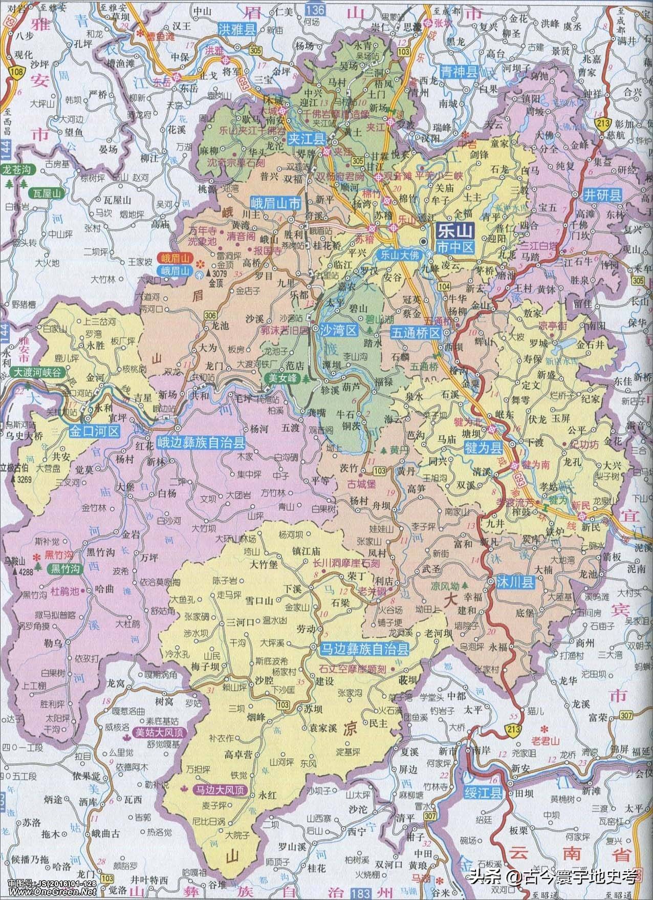 四川省各区县市地图,四川省各市县的详细地图