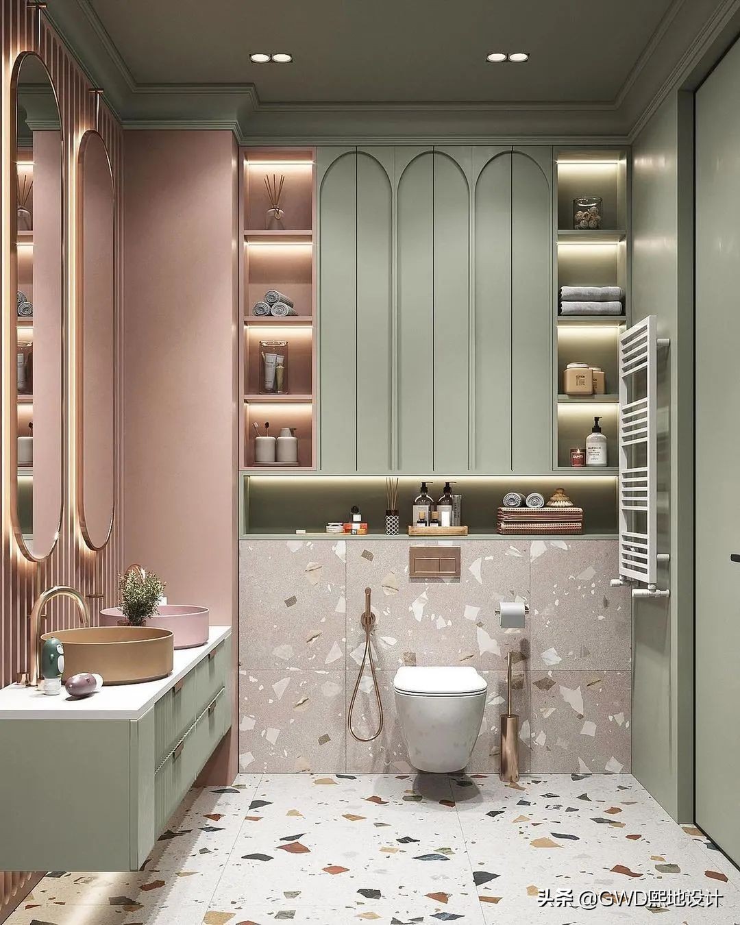 最美卫生间装修效果图,2021最火卫生间设计效果图