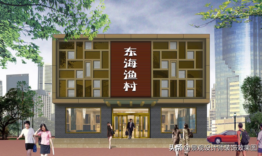 门头门脸装修用什么材质,便利店门头门脸颜色搭配效果图