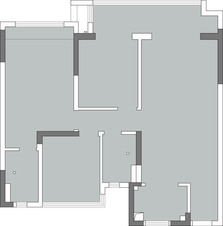 三室一厅新房户型改造,旧房十万内装修100平三房二厅