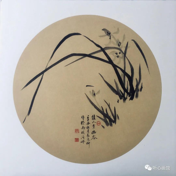 国画工笔画兰花作品欣赏,国画大师霍春阳兰花作品欣赏