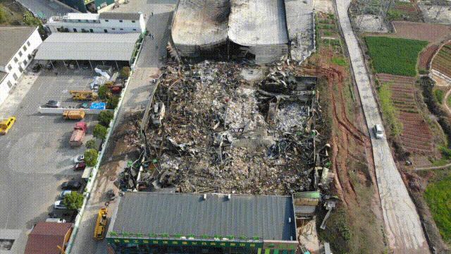 警惕！垃圾堆着火！义乌市一垃圾中转站发生火灾~