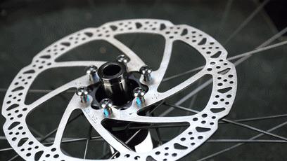 山地车旋式碟刹盘拆解,山地车机械式碟刹片更换教程