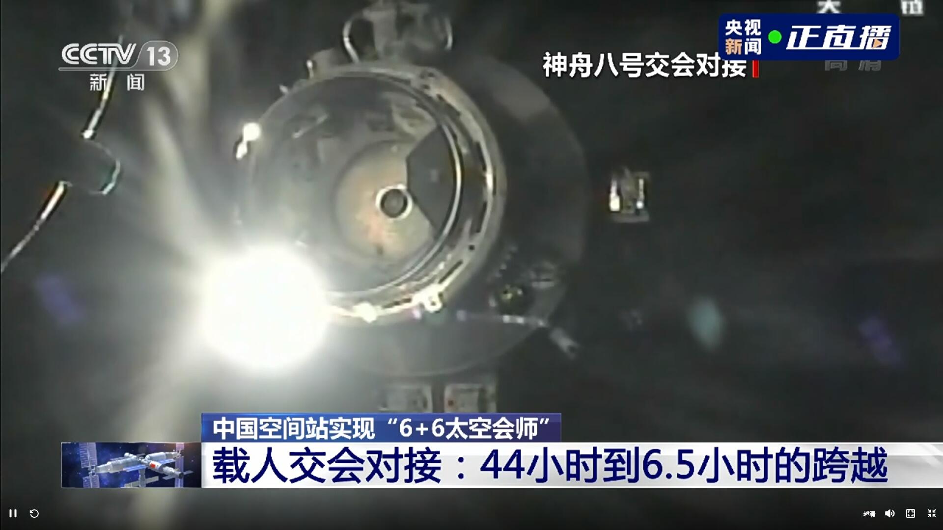 6位中国航天员会师太空完整视频,祝贺航天员太空会师